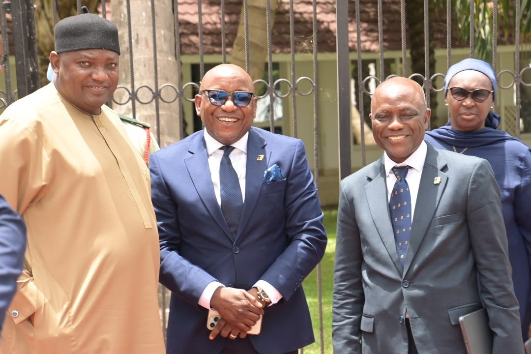 FirstBank officials with President Adama Barrow